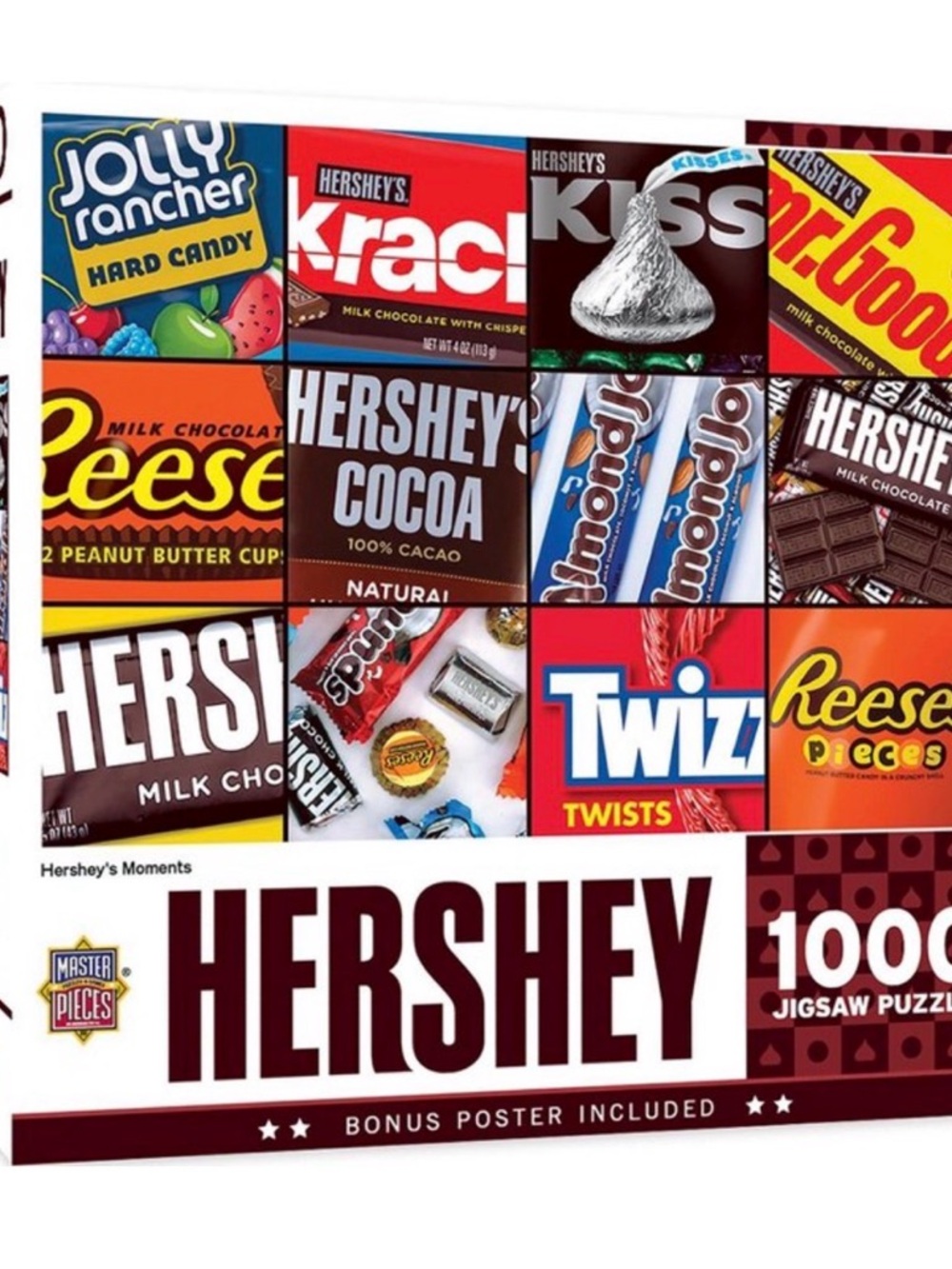 Master Pieces Hershey's Moments Candy Collage Puzzle 1000 Piece NIB With Poster